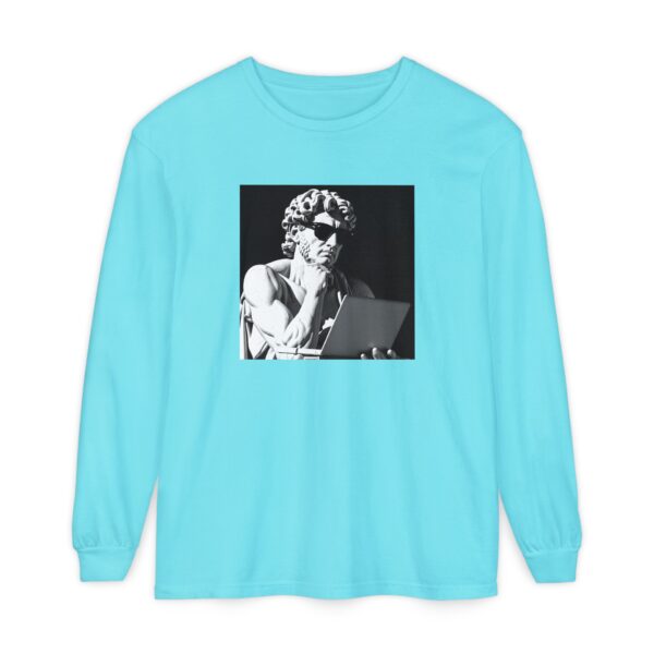 Artistic Long Sleeve T-Shirt - Thoughtful Portrait Design - Image 21