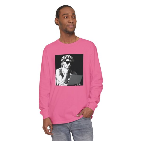 Artistic Long Sleeve T-Shirt - Thoughtful Portrait Design - Image 24