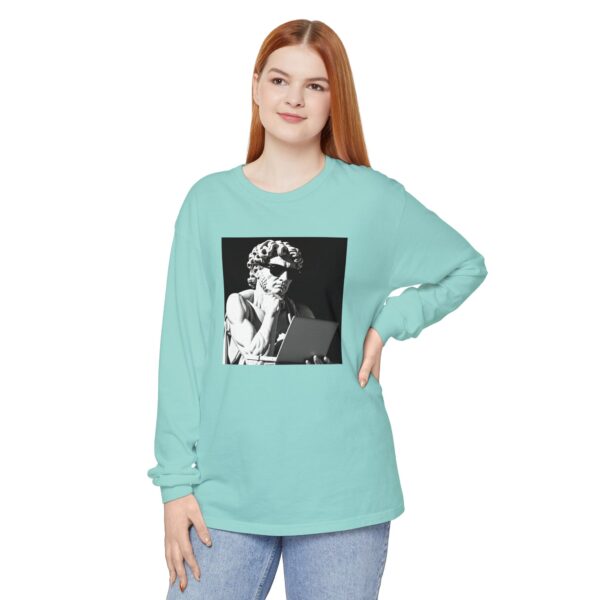 Artistic Long Sleeve T-Shirt - Thoughtful Portrait Design - Image 20