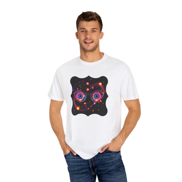 Galaxy Glasses Unisex Garment-Dyed T-Shirt - Cosmic Vibes Tee - Image 4
