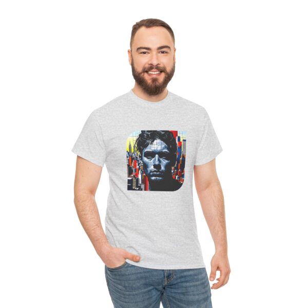 Artistic Unisex Heavy Cotton Tee - Unique Graphic Design - Image 7