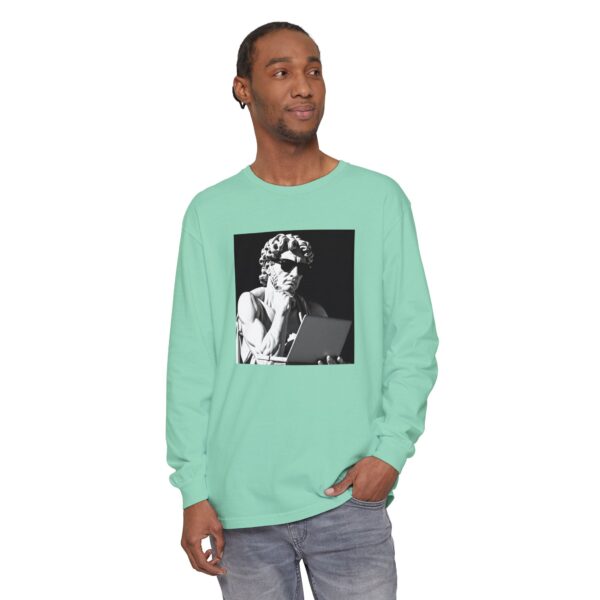 Artistic Long Sleeve T-Shirt - Thoughtful Portrait Design - Image 18