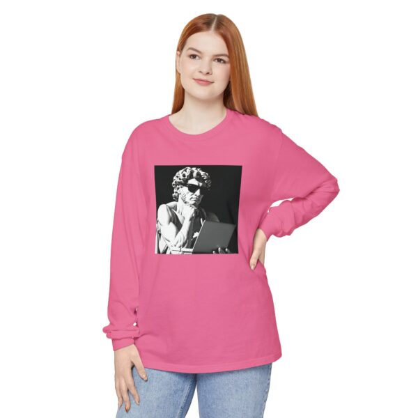 Artistic Long Sleeve T-Shirt - Thoughtful Portrait Design - Image 25
