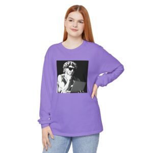 Artistic Long Sleeve T-Shirt – Thoughtful Portrait Design