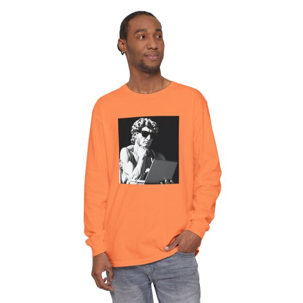 Artistic Long Sleeve T-Shirt - Thoughtful Portrait Design - Image 10