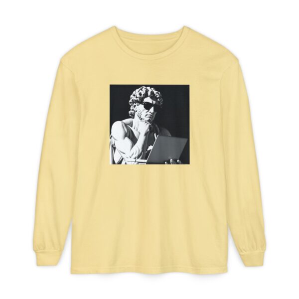 Artistic Long Sleeve T-Shirt - Thoughtful Portrait Design - Image 13