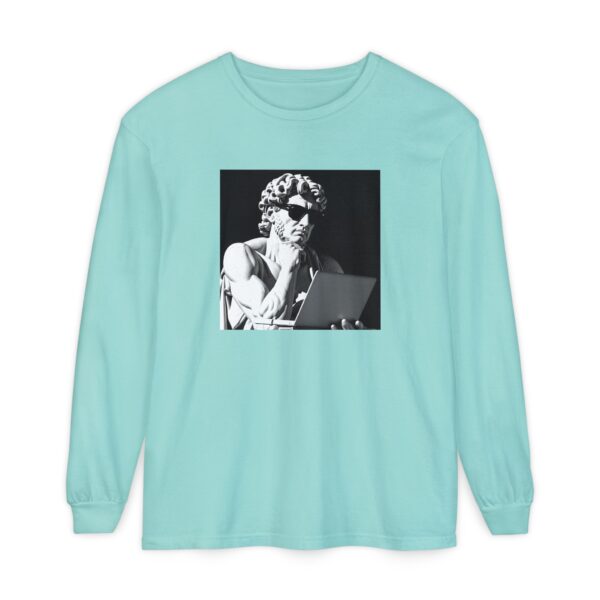 Artistic Long Sleeve T-Shirt - Thoughtful Portrait Design - Image 19