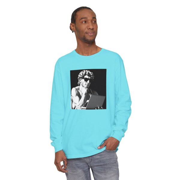 Artistic Long Sleeve T-Shirt - Thoughtful Portrait Design - Image 22