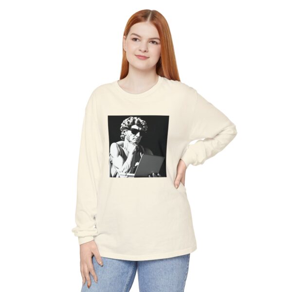 Artistic Long Sleeve T-Shirt - Thoughtful Portrait Design - Image 12