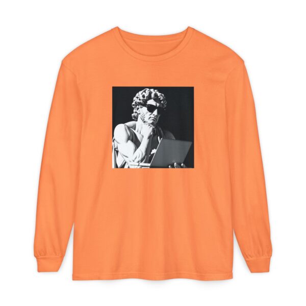 Artistic Long Sleeve T-Shirt - Thoughtful Portrait Design - Image 9