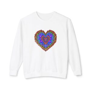 Valentine Graphic Sweatshirt | Colorful Heart Crewneck Sweatshirt