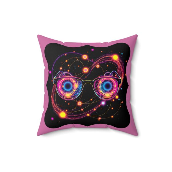 Cosmic Cat Eye Pillow - Colorful Spun Polyester Cushion for Stylish Home Decor - Image 3