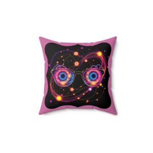 Cosmic Cat Eye Pillow - Colorful Spun Polyester Cushion for Stylish Home Decor